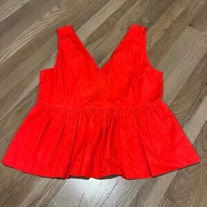 Y2K J. Crew Always Top - Women's Size 6 - Red